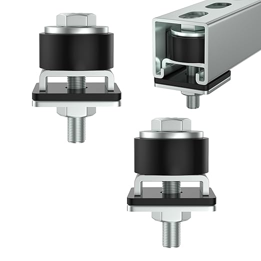 SKTREX Anti-Skid designTrolley Roller Wheels Limit Trolley Assembly Positioning for Unistrut Strut Channel with 1-5/8" Wide and All 1-5/8" or Taller Strut Channel Pack of 2