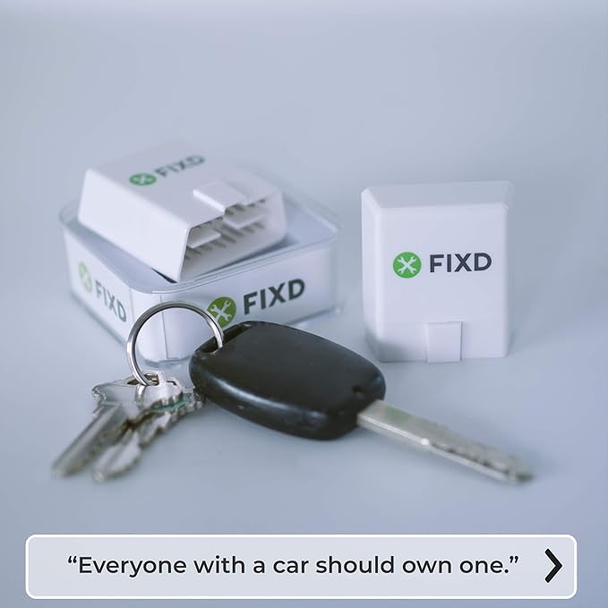 FIXD Bluetooth OBD2 Scanner for Car - Car Code Readers & Scan Tools for iPhone & Android - Wireless OBD2 Auto Diagnostic Tool to Check Engine & Fix All Cars & Vehicles ‘96 or Newer (3 Pack)