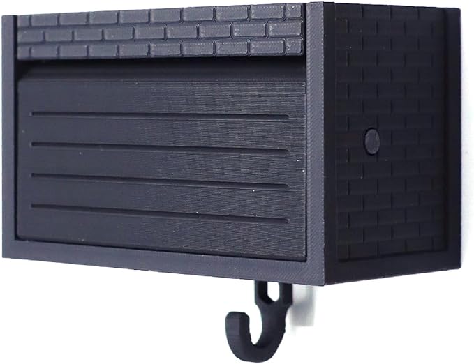 Wall-Mounted Car Display Key Holder, Decorative Garage Model Design, Multiple Colors（No Car） (Brick-Black（No Car）)