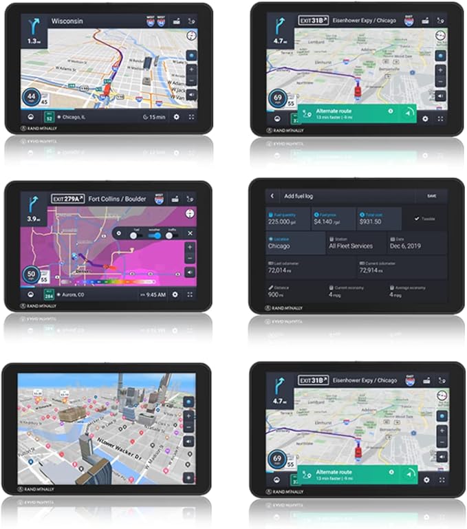 Rand McNally TND Tablet 85 8-inch GPS Truck Navigator with Built-in Dash Cam, Easy-to-Read Display and Custom Truck Routing (Renewed)