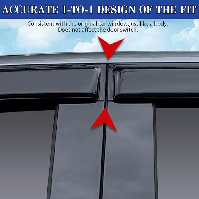 Rain Guards for Kia Sportage 2017-2022, Tape-on Side Window Deflectors for Kia Sportage, Window Visors for Kia Cars,for Kia Car Accessories 4 Rain Guards ＆ 2 Car Coasters