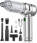 Car Vacuum,3 Suction Modes,Portable Mini Cordless Cleaner with 21000pa Suction Power,Type-C Charge,Handheld Vacuum for Home,Car, Office Desk, Keyboards(Light Silver)