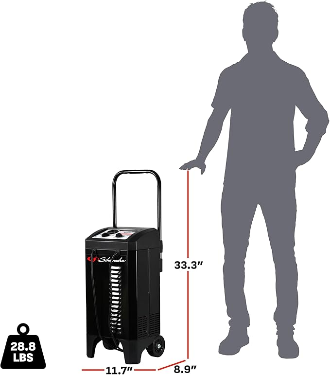Schumacher Electric Manual Battery Charger & Engine Starter - 12V, 150A with 25A Boost - Heavy Duty Engine Starter & Charger for Standard, AGM, Gel & Deep-Cycle Batteries - 6-Foot Output Cables SC1437