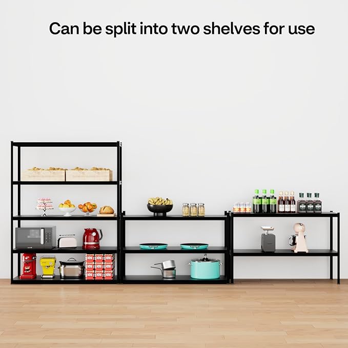 Garage Shelving Heavy Duty - 59 * 20 * 79in(L*W*H) Extra Large Metal Shelving Units and Storage for 2000lbs, 5tier Adjustable Basement Storage Industrial Shelves Pallet Racking Organizer