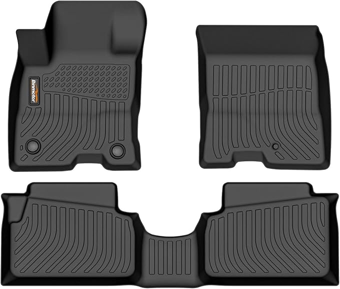 Binmotor-All Weather TPE Floor Mats for Ford Maverick Hybrid 2025-2022, Heavy Duty Car Floor Liners, Protection Automotive Car Mats, Front & 2nd Row Full Set for Maverick Hybrid Accessories