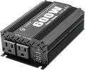 600W Power Inverter DC 12V to AC(2 Outlets) 110V Car Charger Plug Inverter Adapter Converter with 4.2A Dual USB Charging Ports for RV Camping Travel