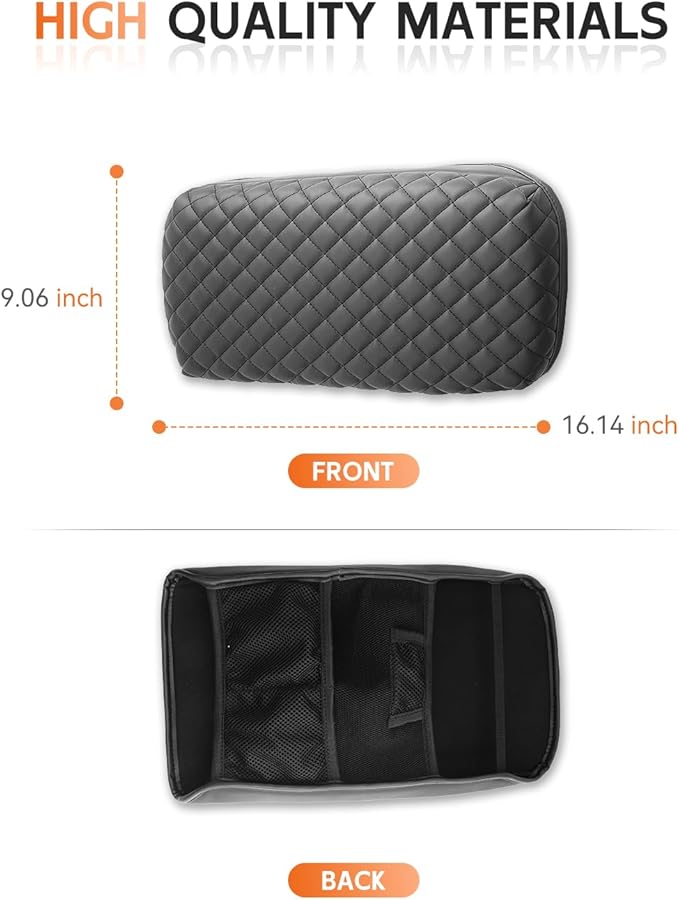 CDEFG for Chevrolet Blazer EV 2024 2025 2026 Center Console Cover Armrest Box Cover for Blazer EV (LT, RS) 2024 2025 Accessories Arm Rest Protector Thickened with Inner Pocket