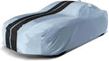 iCarCover Custom Car Cover for Pontiac Bonneville (1954-1958) Waterproof All-Weather Rain Snow UV Sun Protector Full Exterior Indoor Outdoor Car Cover (Stripe - Gray/Black)