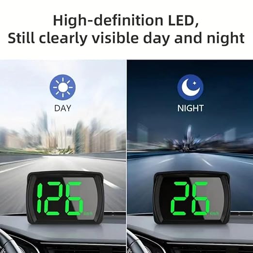 Heads Up Display for Cars HUD GPS Speedometer MPH with QC3.0 Fast Charger & Stable Silicone Pads, 2M USB Cable, Digital Speedometer for Cars Trucks, Boats SUV, Motorcycle Plug & Play