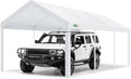 COBIZI Carport Canopy 12x20 Heavy Duty Car Tent Garage, Galvanized Frame Car Canopy Outdoor Shelter Waterproof & UV Protected with Built-in Sandbags & All-Season Tarp for Car Boat Truck, White