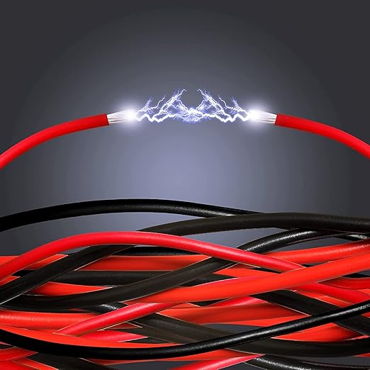 10 Gauge Wire - iGreely 100 FT Red & 100 FT Black 10 Gauge Tinned Copper Electrical Wire Cable for Solar Panel Car Audio Automotive Trailer Marine Harness Wiring 10AWG 100Ft