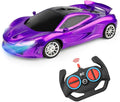 Remote Control Car for Girls, RC Sport Racing for Kids Hobby Toy, 2.4GHz Electric Power On Road High Speed Drift Model Vehicle with Led Headlight and Controller Rechargeable,Xmas Birthday Gifts Purple