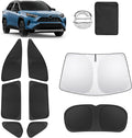 8pcs Car Window Shades for Toyota RAV4 2019-Present Accessories,Windshield Side Rear Full Sunshade,Sun Visor UV Blocking, Privacy Protection and Blackout for Camping Outdoor