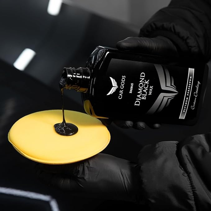 Car Gods Black Carnauba Wax Polish, Pigmented Formula 3 in 1 Removes Surface Oxidation, Blemishes and Minor Scratches, 17 Fl Oz