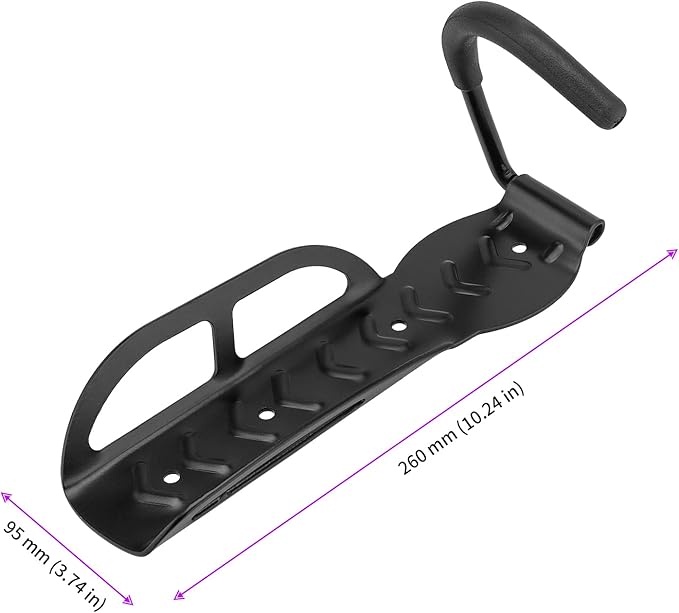 JEUIHAU 6 Pack Bike Rack Garage Wall Mount, Vertical Bike Hooks, Heavy Duty Bike Hanger with Non-Reversible Hooks, Bicycle Vertical System with Screws, for Indoor, Garage, Shed Bike Storage
