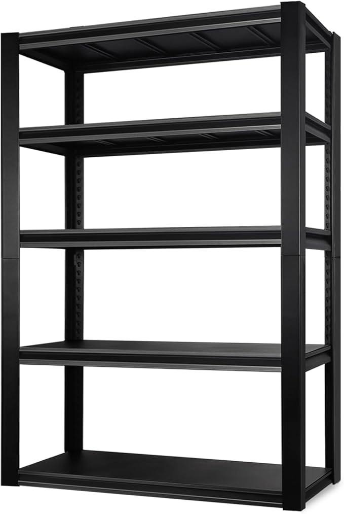PACHIRA E-Commerce 72" Garage Shelving Heavy Duty, Wide Size Storage Shelves 5-Tier Large Metal Shelving Unit Adjustable Utility Rack for Garage, Pantry, 39.4" W x 17.7" D x 72" H
