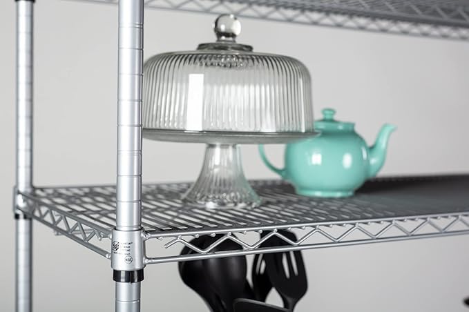 Omega 18" Deep x 24" Wide x 63" High 3 Tier Gray Starter Shelving Unit