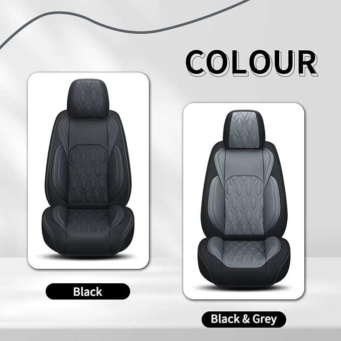 2 Front Car Seat Cover Fit for Toyota Camry 2012-2025 Faux Leather for Camry Seat Covers Waterproof Auto Seat Cushion Protector Compatible Airbag (2 Seats,Black)