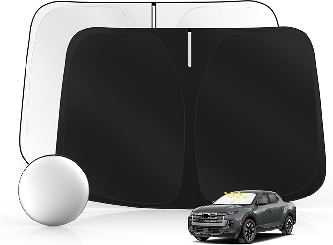 Windshield Sun Shade for H-yund-ai Santa Cruz 2022-2025 Foldable Sunshade Custom Fit Front Window Car Interior Accessories Protector Blocks UV Rays