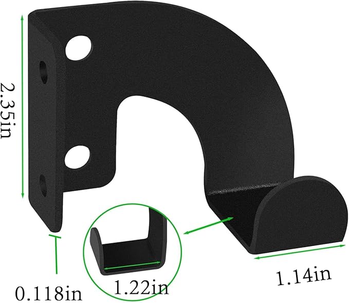 3-Screw Reinforced Weed Eater Hanger, Heavy Duty Steel String Trimmer Rack - Wall Mount Garage Organizer, Garden Tool Holder (5.9x4.9x1.4in) assorted set 2