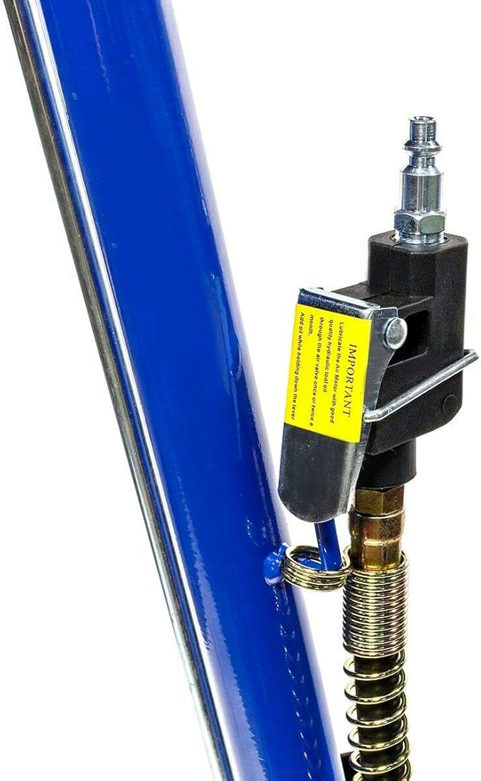 Stark USA 22 Ton Hydraulic Floor Jack Air-Operated Axle Bottle Jack with (4) Extension Saddle Set Built-in Wheels, Blue
