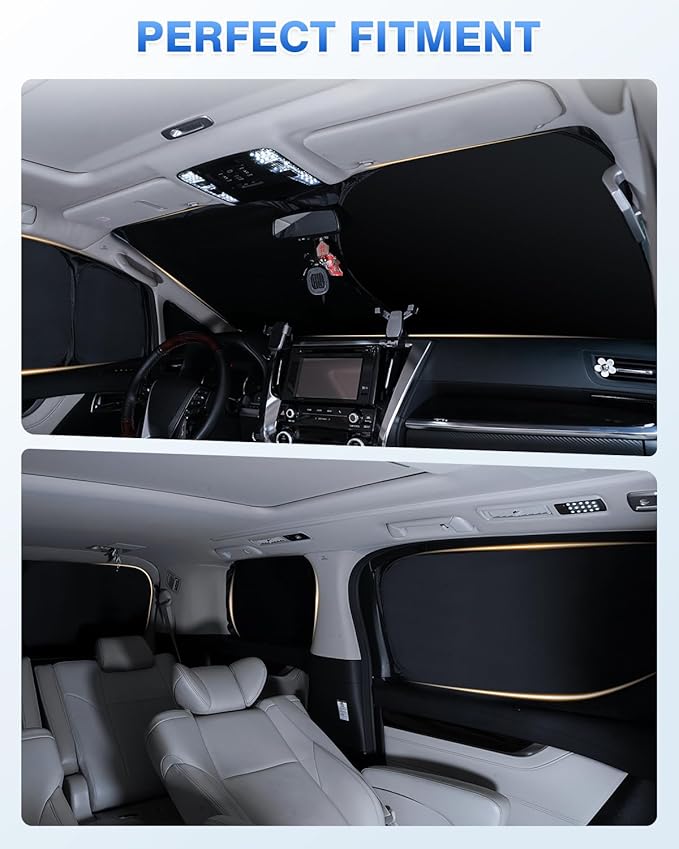 Sunshades for 2025 2026 Subaru Forester Accessories Windshield Sun Shade Side Rear Window Shade Cover Sun Visor Shield Privacy Protection Keep Vehicle Cool Black 8PCS