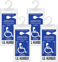 Handicapped Parking Placard Holder - Disabled Placard Protective Mirror Tag Holder with Larger Hanger by Tbuymax(Set of 4)