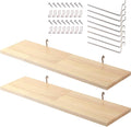 SEVENY 2 Pack Pegboard Shelf Wall Organizer, Pine Wooden Garage Tool Storage,PegBoard Shelve, Wooden Board for Walls, Apartment, Office Organization, Kitchen, Craft Room, Workshop,Studio Garage,Large