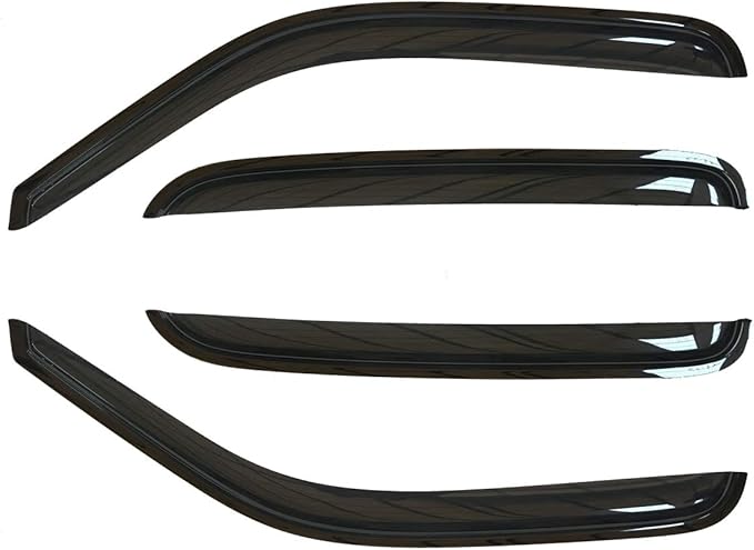 Side Window Wind Deflector, 4pcs Out-Channel Tape-On Nice Rain Guards Set, Window Visor fit for 2002-2010 Ford Explorer & Mercury Mountaineer, 2003-2005 Lincoln Aviator 94819