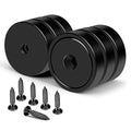 MIKEDE Strong Magnets with Holes, 100LB+ Strong Neodymium Magnets with Stainless Screws for Wall Mounting, Rare Earth Round Base Magnet, Earth Magnet for Tools, 1.26" D x 0.2" H - 6 Pack