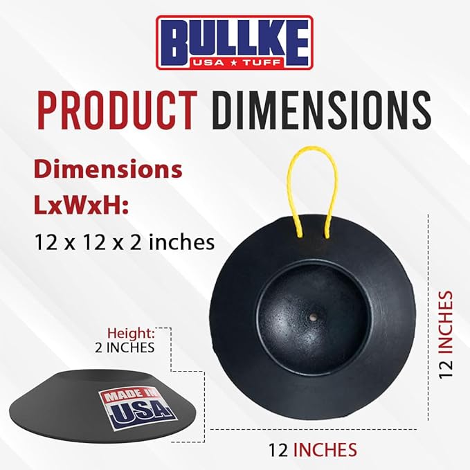 USA Made Improved Unbreakable Wheel Dock with Rope Handle – 50% Stronger Than Others – Prevents Trailer Wheel from Sinking or Moving – Easy to Store & Transport