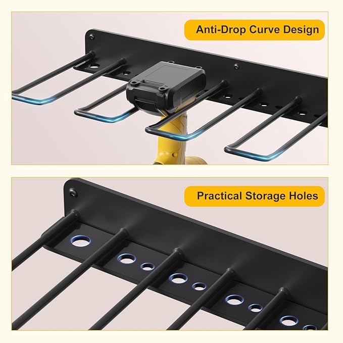 oviitech Power Tool Organizer Wall Mount，Power Tool Storage Rack for Garage Workshop, Father