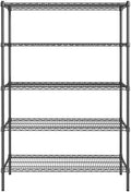 Black 5-Tier Metal Adjustable Freestanding Garage Storage Wire Shelving Unit (36 in. W x 72 in. H x 14in. D)