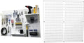 Wall Control Pegboard Organizer 4 ft. Metal Standard Tool Storage Kit With White Toolboard and Accessories - 30-P-3232W