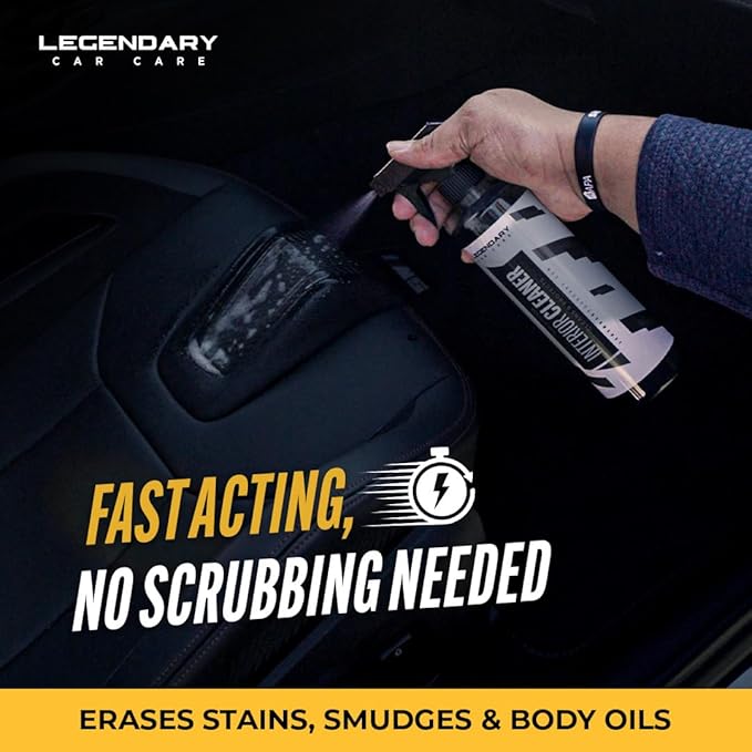 Legendary Interior Cleaner 16oz (2Pack) - All Purpose Interior Detailer & Carpet Cleaner for Cars - Safe on Leather, Plastic, Vinyl, Upholstery & Dashboard - UV Protectant - Tough on Stains & Dirt