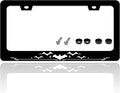 Bat License Plate Frame Funny Gothic Style License Plate Holder Animal for Front or Rear Car Tags Reusable Durable Stainless Steel Car Decoration with Screws 6.3 X 12.2 Inch for Men Women