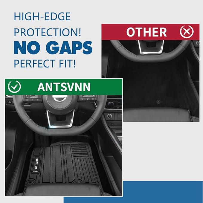 Fit for Nissan Rogue 2021-2024 2025 Floor Mats Backrest Mats Cargo Liners, All-Weather Rear Trunk Mat Rear Seat Back Cargo Cover Protector Fit for 2021-2025 Rogue Accessories (Not Fit Rogue Sport)