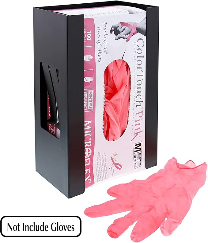 EMENTOL 4PCS Magnetic Glove/Tissue Dispenser Holder Set, Black Glove Dispenser Wall Mount, Mount Onto Tool Box or in Workshops