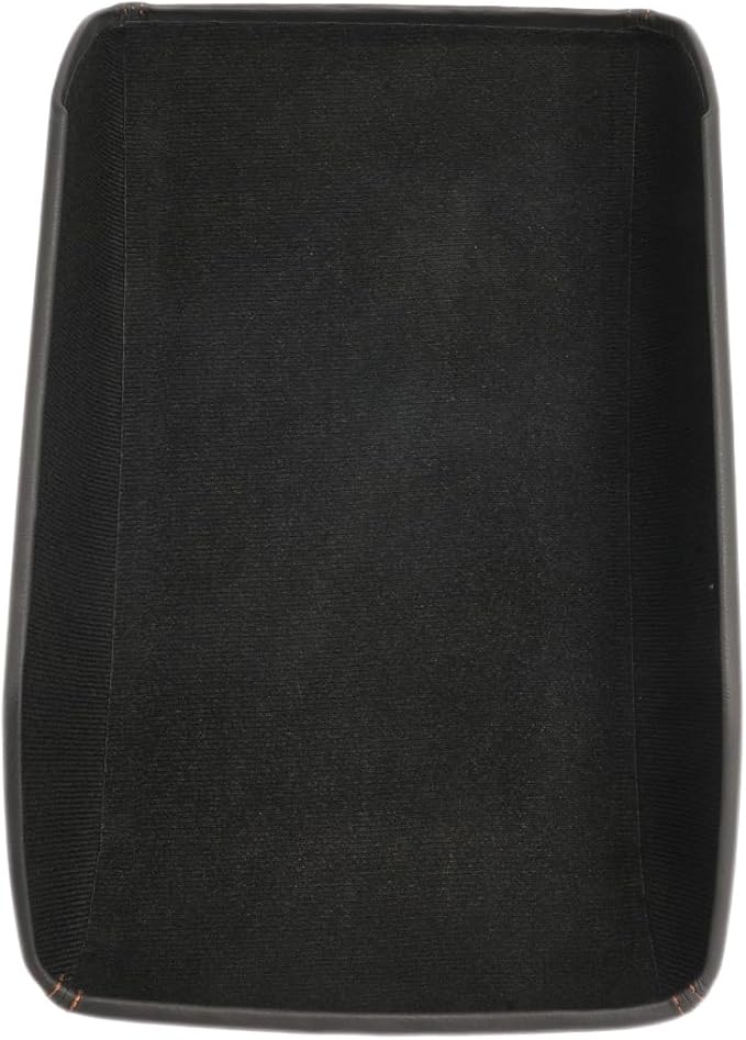 SXCY for 2025 2026 Forester Armrest Cover for Subaru Forester 2025 Accessories 2025 2026 Forester Center Console Cover 2025 2026 Forester Middle Console Cover (Black Leatherette Brown Line ABS Cover)