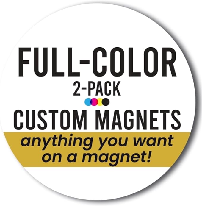 Magnet Me Up Customizable and Personalized Automotive Magnet Decals (12" Round)