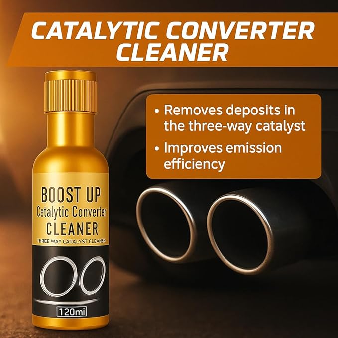 Catalytic Converter Cleaner, Exhaust System Carbon Removal Treatment, Fuel System Additive Oil for Gas & Diesel Car, Auto Engine Parts Cleaner (120ml, 3PCS)