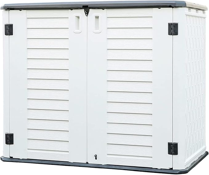 KINYING Metal Laminate Shelving for 26 Cu.ft Horizontal Storage Shed, One Shelf to Hold 44 lbs, 46 in * 15 in, One Piece in The Package with 4 Screws, 11LBS