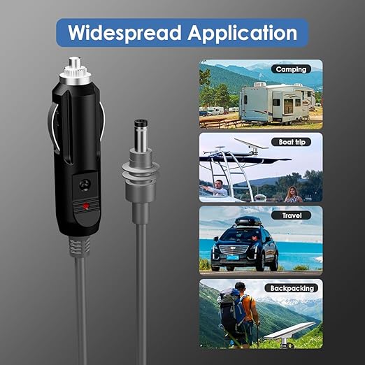 Starlink Mini Car Adapter Cable, 12V Cigarette Lighter to DC Power Cord, 10ft 18AWG Waterproof Charger for Starlink Mini Satellite Internet – 12 Volt Car Adapter (RV, Truck, Off-Grid Setup)