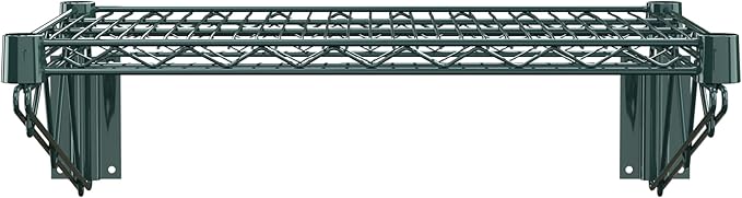 18" x 24" Green Epoxy Wire Wall Mount Shelf