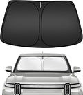 ARISMOTOR Windshield Sun Shade for Rivian R1T 2022-2025, Custom Fit Foldable Front Window Sunshade Sun Visor Protector, Block UV Rays Keep Your Car Cooler