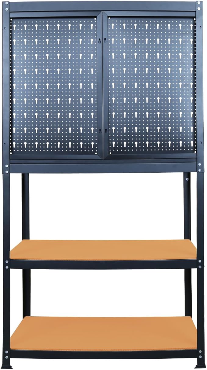 Prostormer Workbench, 31.5 inch Multipurpose Garage Work Bench Table with Peg Board Hook Kit for Home, Garage, and DIY Projects