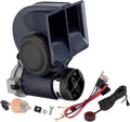 Air Horn 12V 150DB Loud Train Horn kit for Car Truck Motorcycles,Boat Airhorn Loud Truck Horn (blue horn with wire and button, 12v)