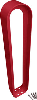 Sandbaggy Modern Commercial Bike Rack | 6.5” x 3” x 35” Oval Design | In-Ground | Anchor Bolts Included (Red, 1)