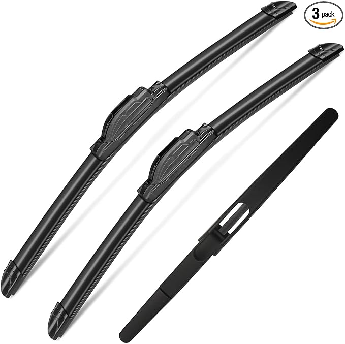 3 Wipers Set for Nissan Juke 2011 2012 2013 2014 2015 2016 2017, Windshield Wiper Blades Original Equipment Replacement Front and Rear- 22"/14"/12" (Pack of 3) J- HOOK