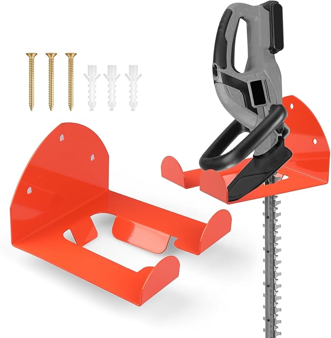 Weedeater Hanger,Trimmer Rack Heavy Duty Wall Mount for Weed Eater, Grass Trimmer, Hedge Trimmer – Garage Storage Organizer, Space-Saving Tool Holder